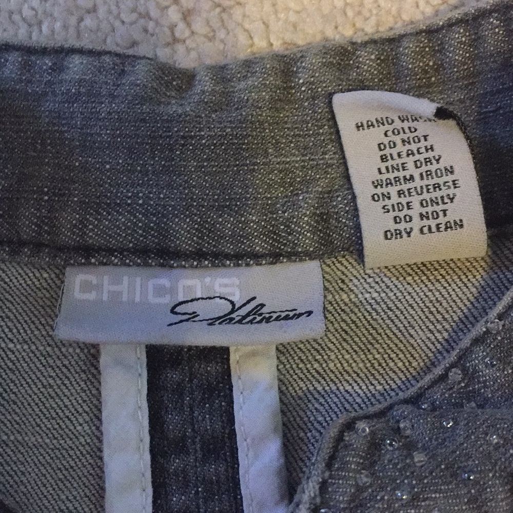 Chico’s Platinum Collection Embroidered Jacket - Picture 2 of 8